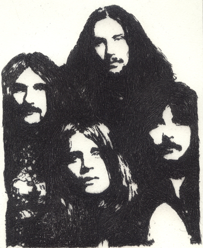 Black Sabbath Radierung