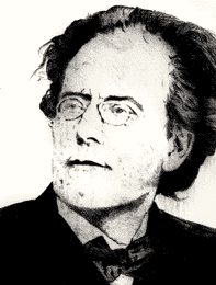 Radierung Kaltnadelradierung Gustav Mahler Komponist Dirigent Klassik Portrait Original CBY art etching und drypoint