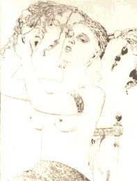 Radierung Akt Burlesque nude Frau nackt Original CBY art etching und drypoint