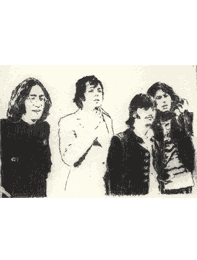 Radierung Kaltnadelradierung the Beatles, John Lennon Paul McCartney Ringo Star George Harrison cby art