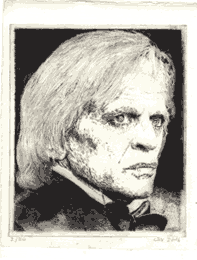 Radierung Kaltnadelradierung Klaus Kinski Schauspieler Kult Skandal Star Film und Kino Original CBY art etching und drypoint