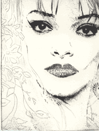 Radierung Kaltnadelradierung Nina Hagen etching cby art