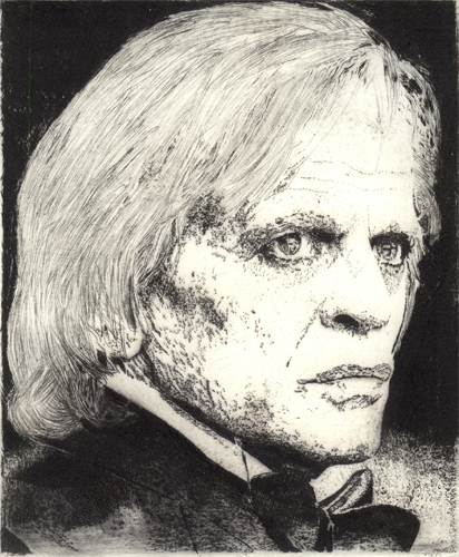 Klaus Kinski Radierung